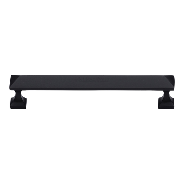 C2231 152-BKMT • 152 x 169 x 35mm • Matt Black • Heritage Brass Pyramid Cabinet Pull Handle